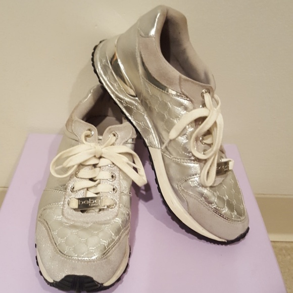 bebe silver sneakers